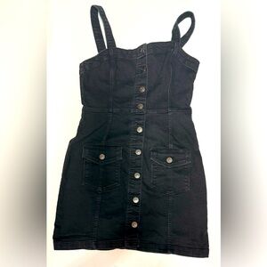 Divided Black Button-Front Mini Dress | Sz S